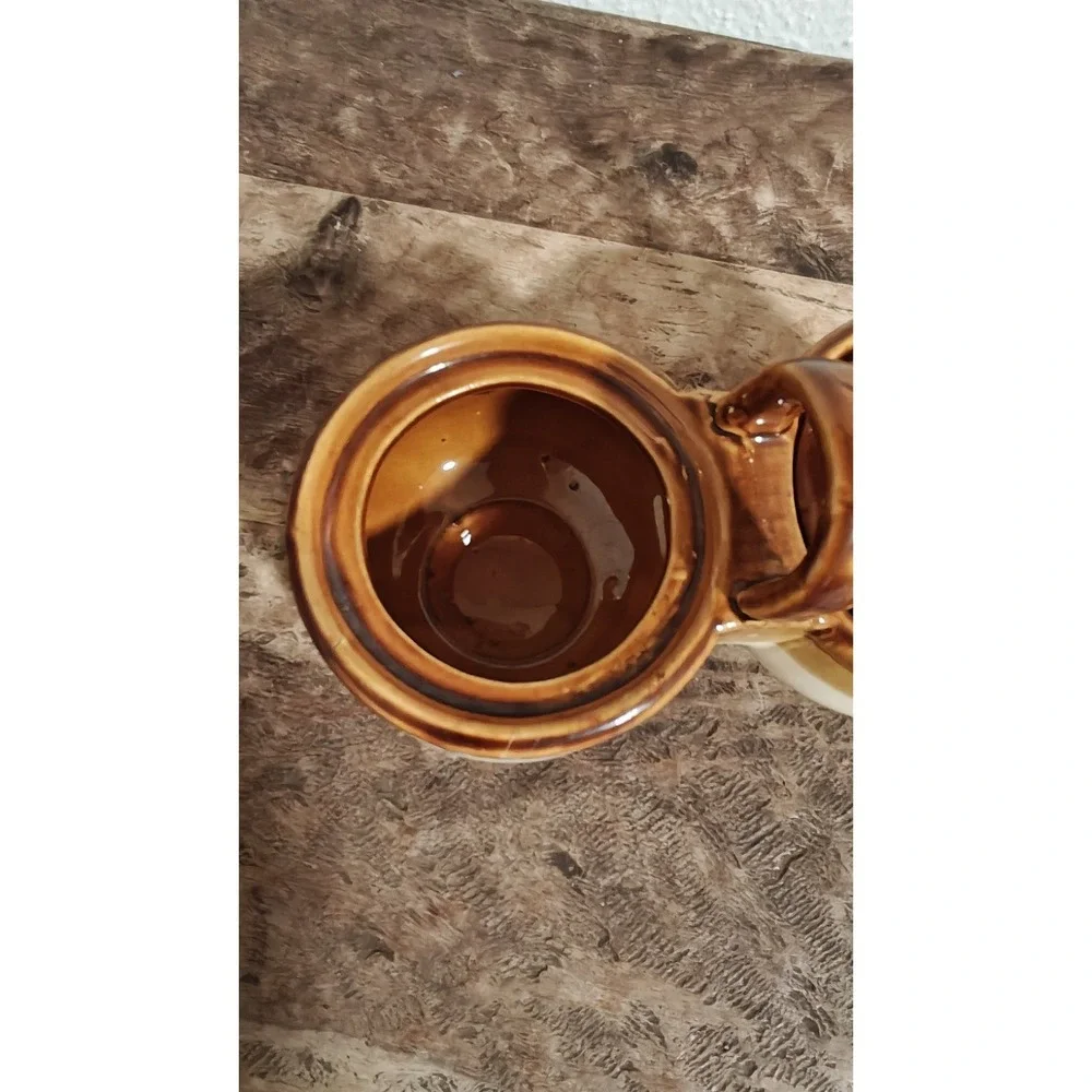 Vintage Pottery Stoneware Crock Relish Condiment Set With Lids & Original Spoons